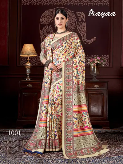 Aayaa Pashmina Vol 1 Winter Wear Printed Sarees Wholesale Clothing Distributors In India
